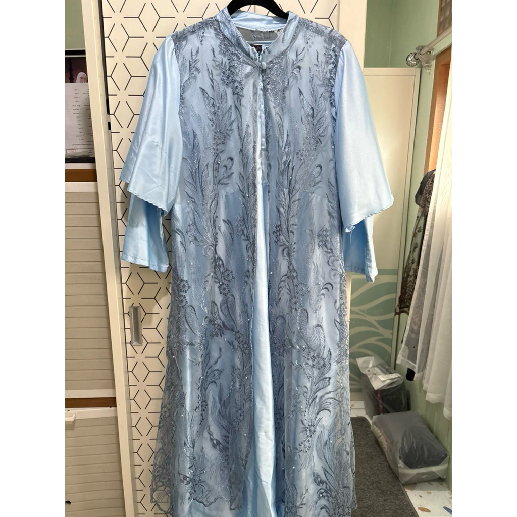 Dress pesta kondangan baby blue