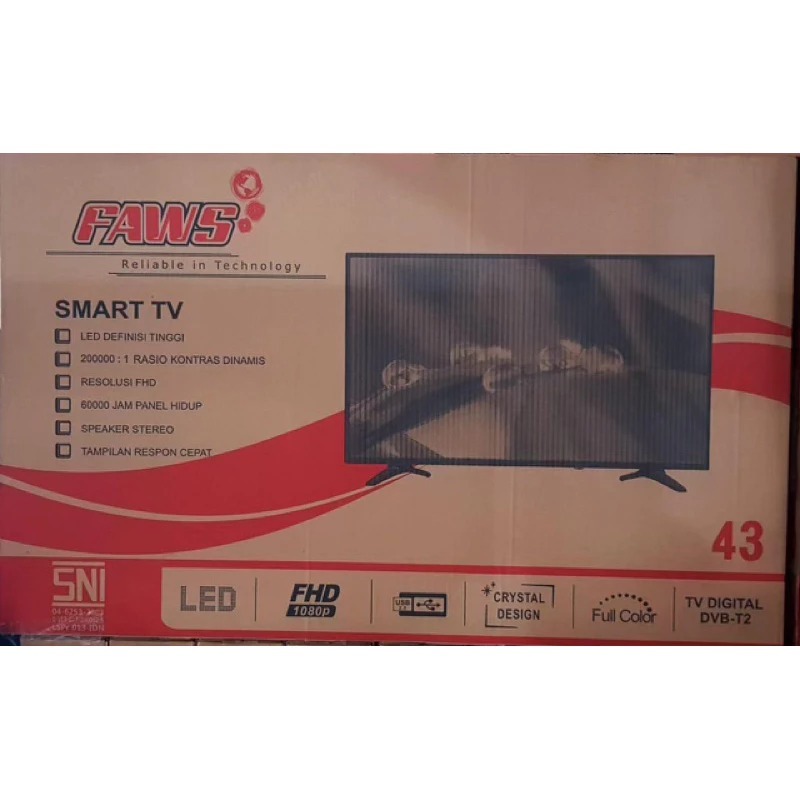 TV LED DIGITAL FAWS 43 INCH TELEVISI MURAH HD