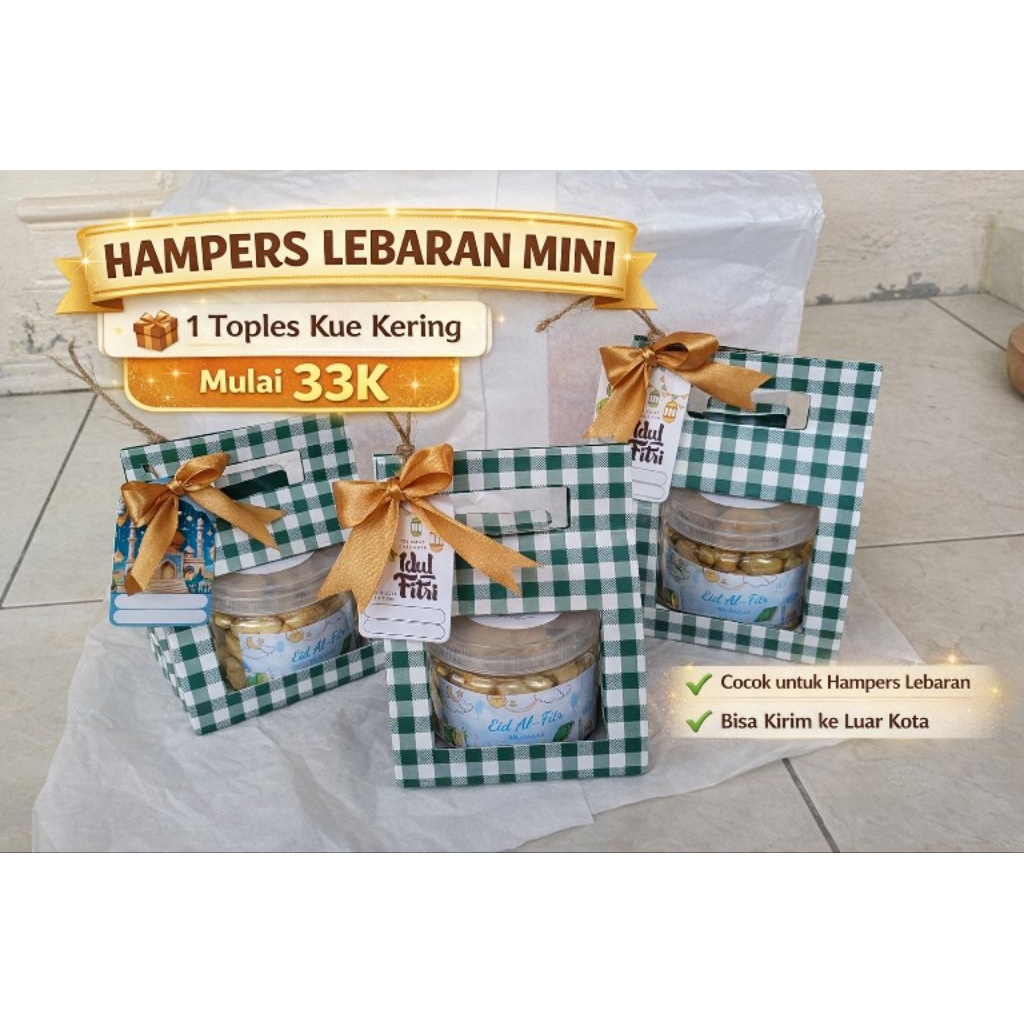 Hampers Lebaran Mini Murah | Parcel Idul Fitri 1 Toples | Kue Lebaran Gift Box