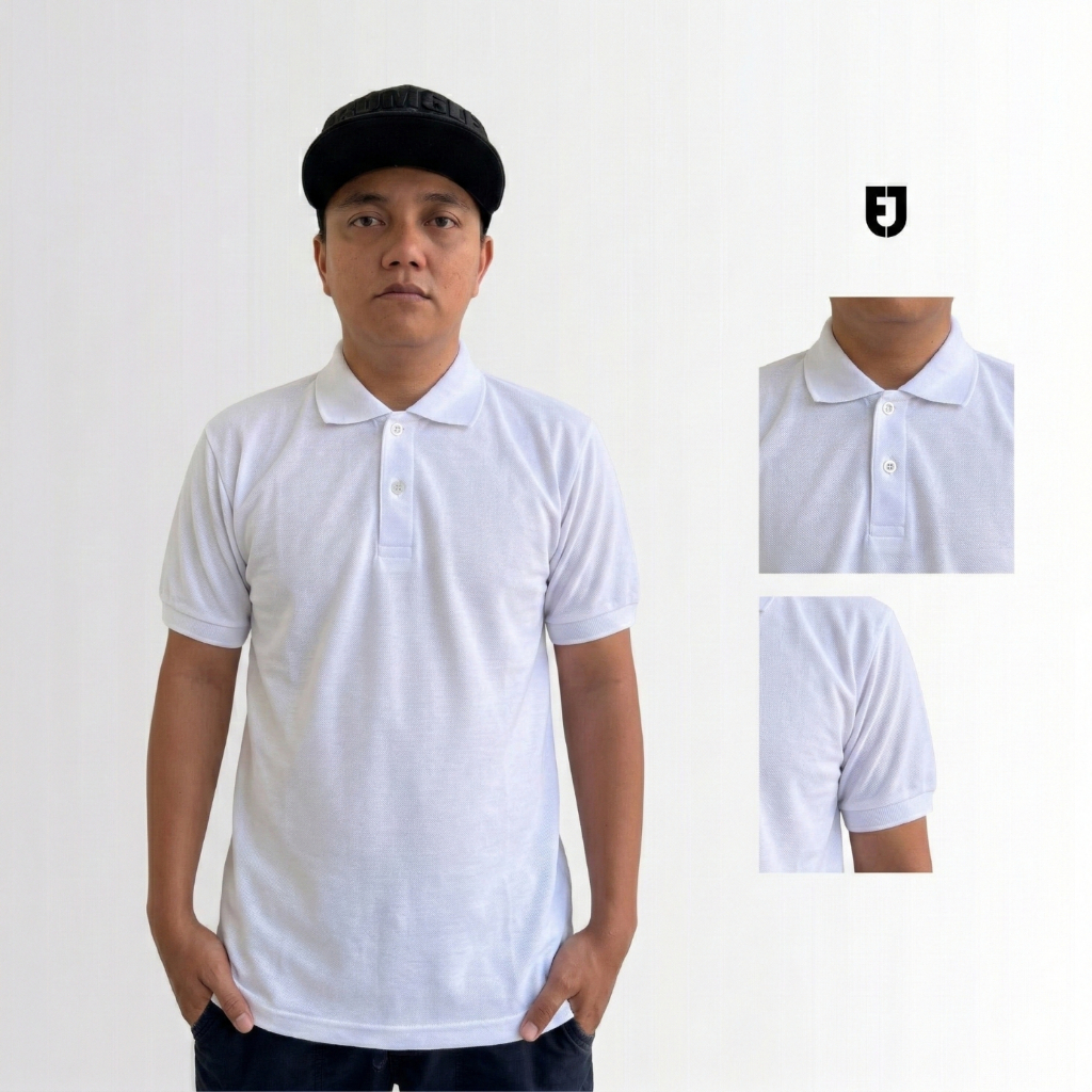 Polo Shirt Polos Pendek Putih