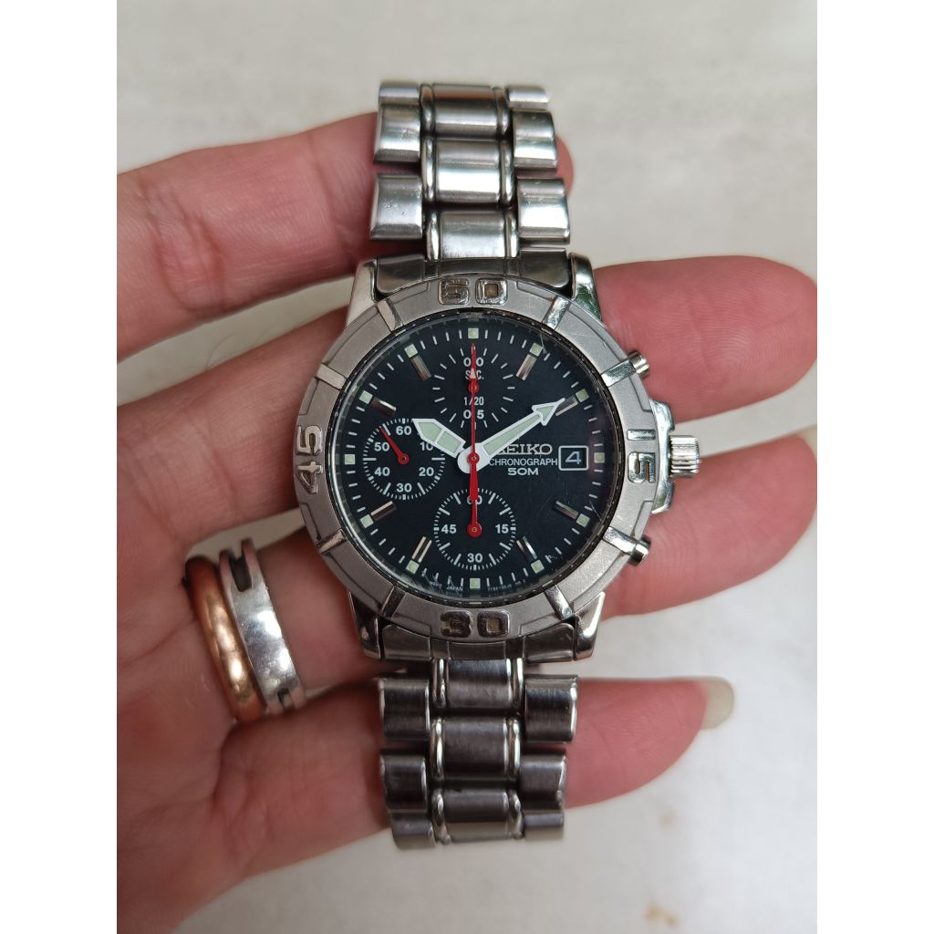 Seiko Chronograph 7T92 original bekas bagus normal semua siap pakai