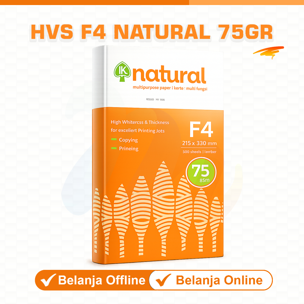 Kertas Hvs F4 Natural 75Gr