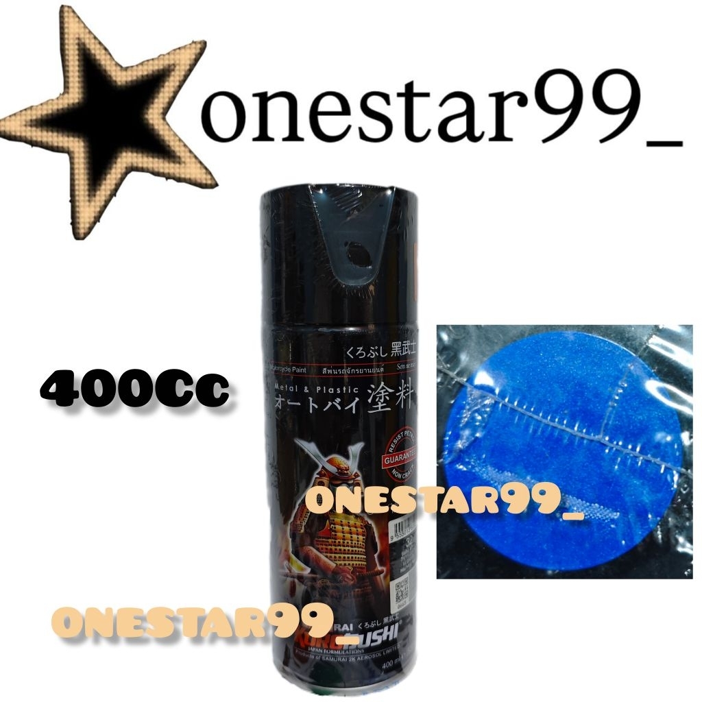 Pilok Pilox Pylox Cat Samuraipaint Blue Metalic Y145 Biru Metalik Glossy Samurai Spray Paint 400cc