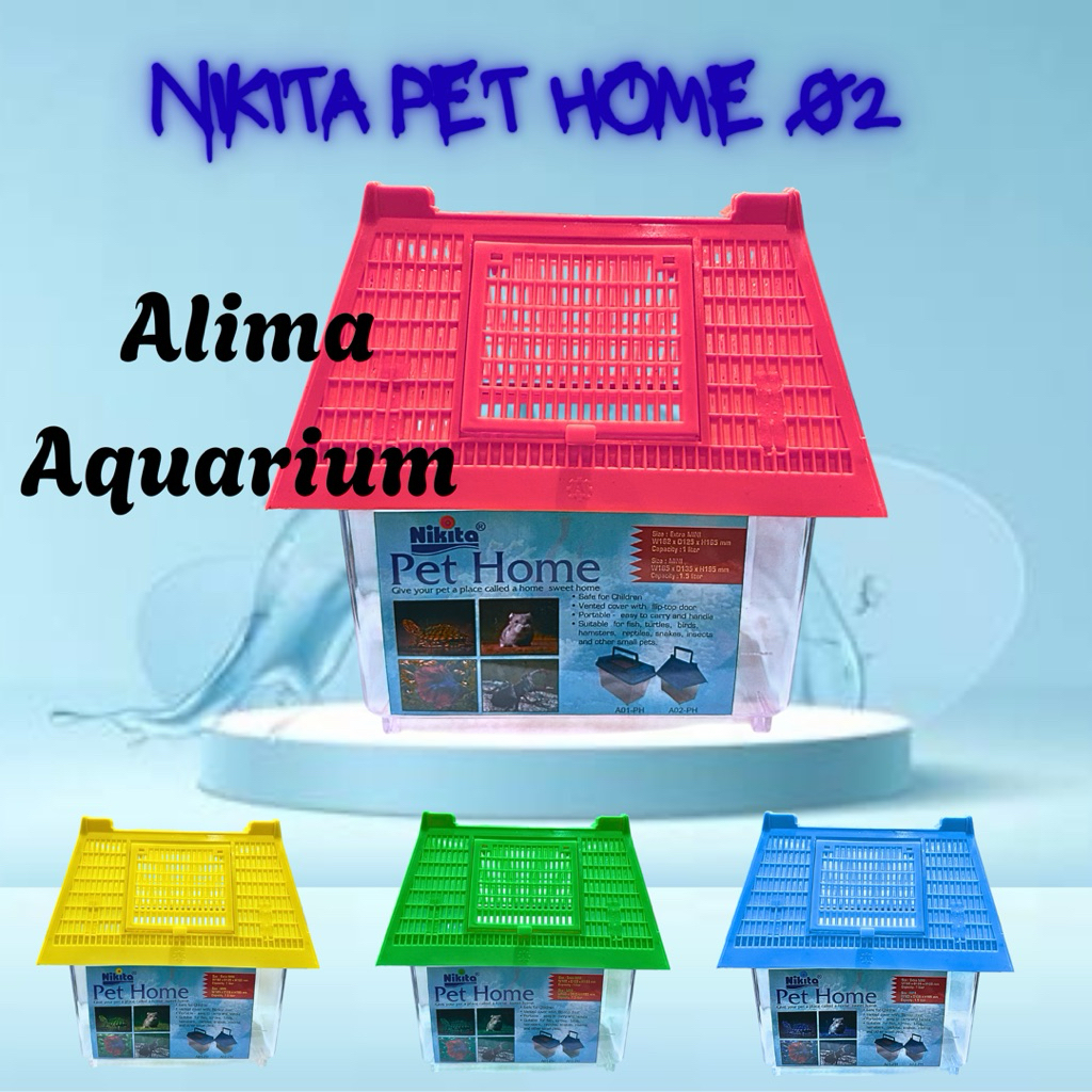 NIKITA PET HOME 02 Aquarium Kecil Ikan dan Kura Kura