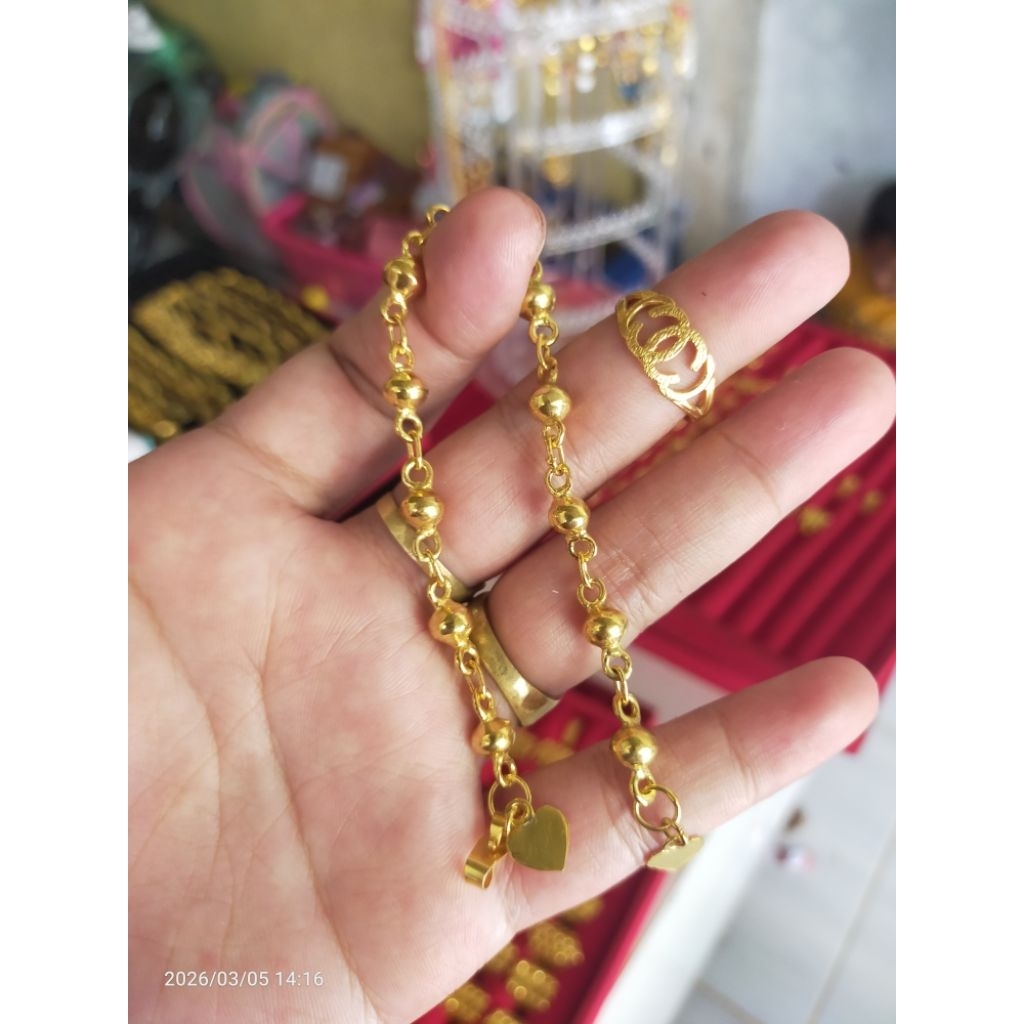 Request Gelang Boba set cincin