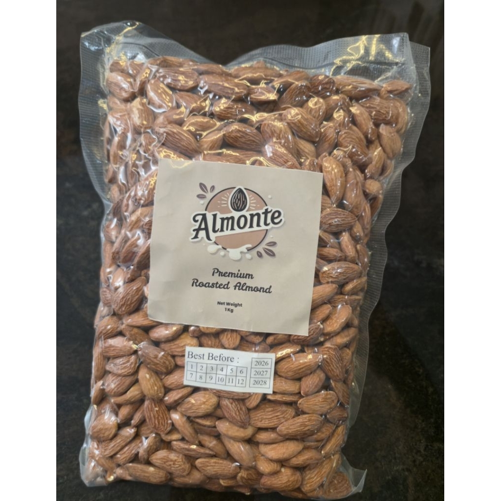 Almond Roasted 1KG / Kacang almond panggang 1KG fresh roast KUALITAS PREMIUM