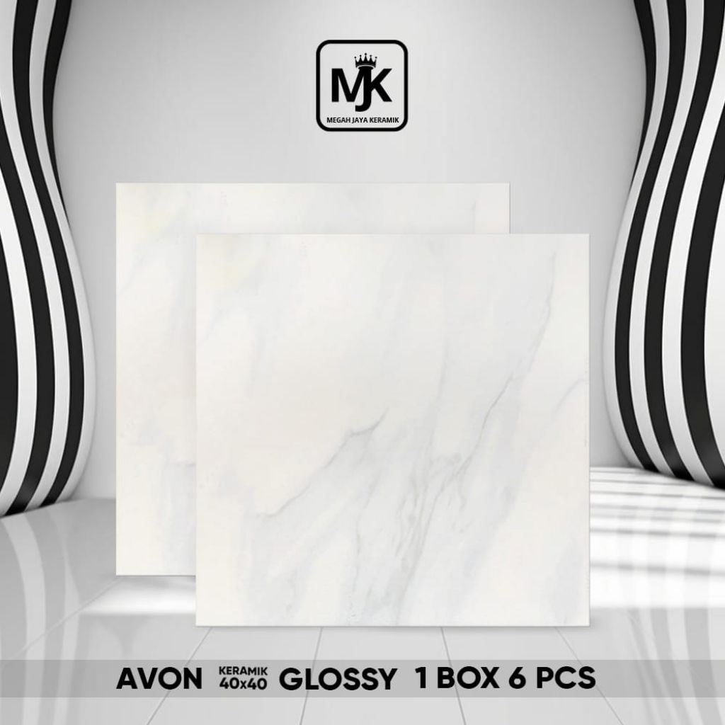 Keramik Glossy Avon Grey 40 x 40