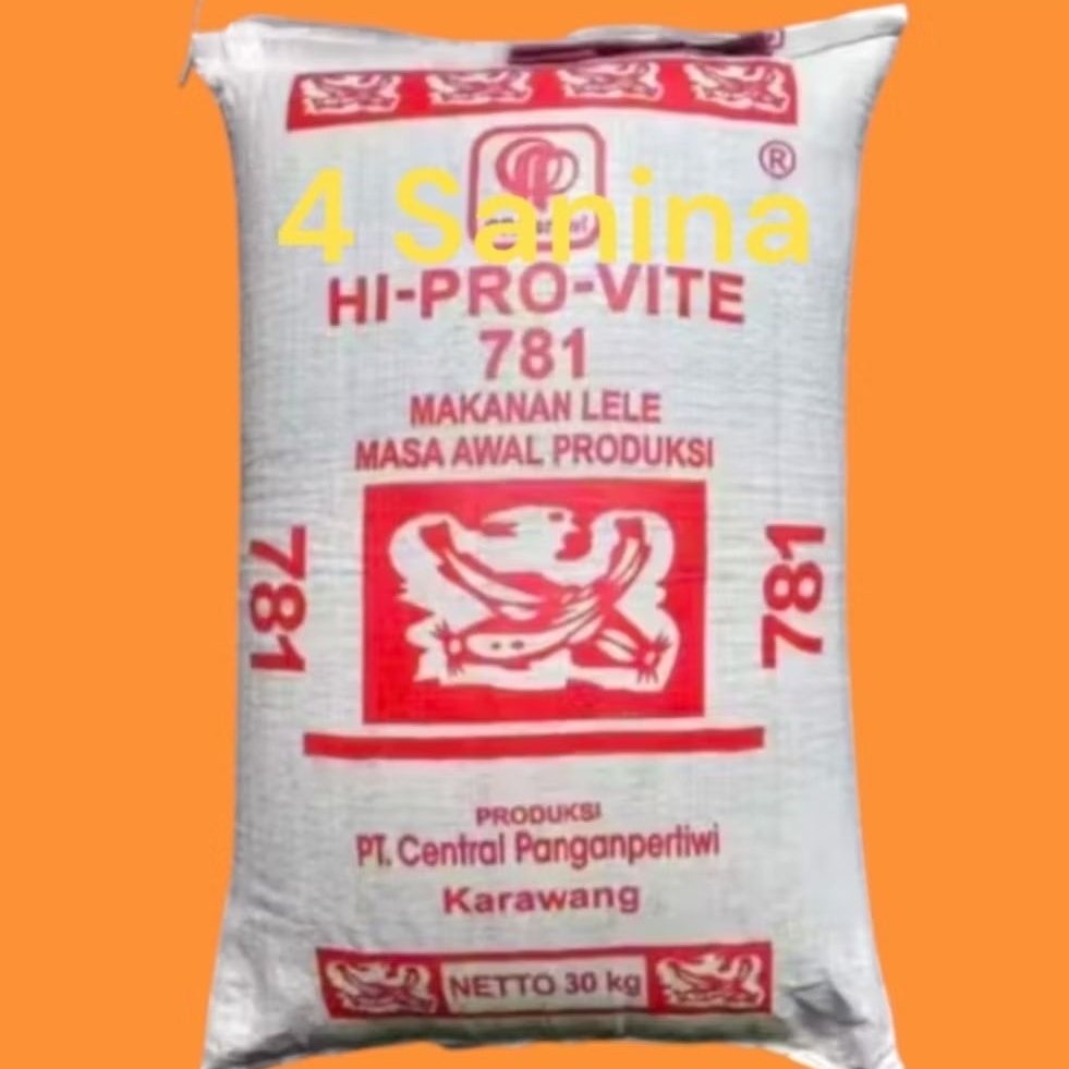 Pakan Lele Gurame Nila 781 HI-PRO-VITE  1Kg Pelet pakan Ikan Lele gurame nila  protein tinggi