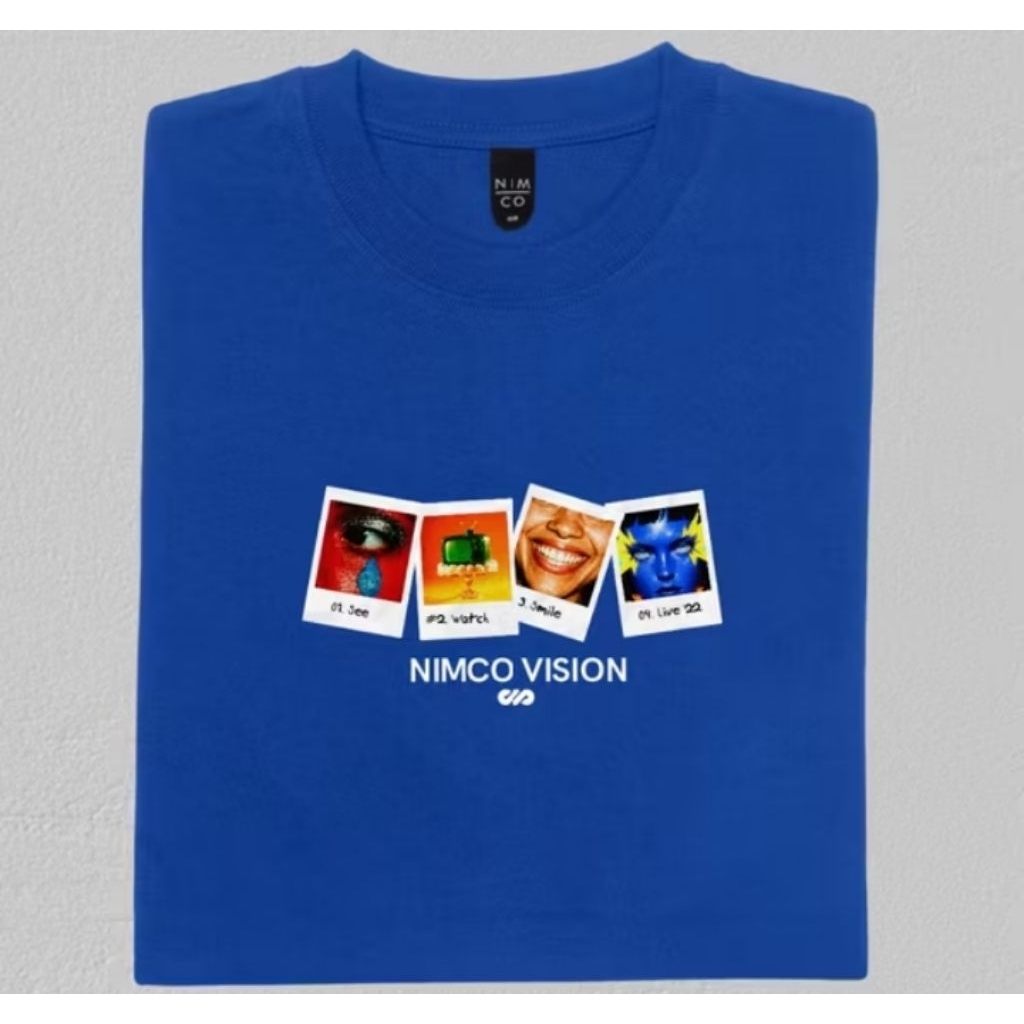 kaos T-shirt Distro Nimco Vision blue