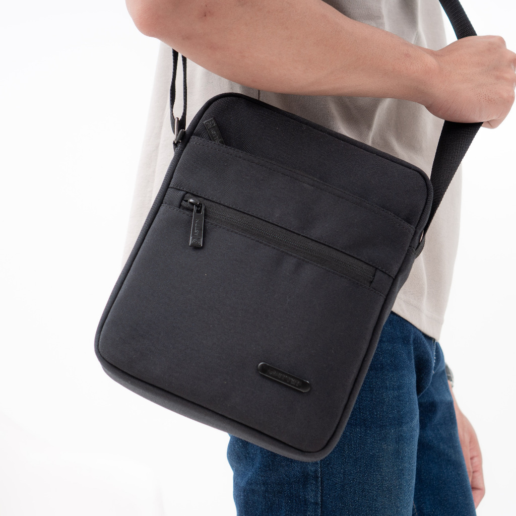 ASTTIN - Polo Kanvas KP - Tas Selempang | Tas sandang Pria | Tas Kantor Polo KP | Tas Bahu Cowok
