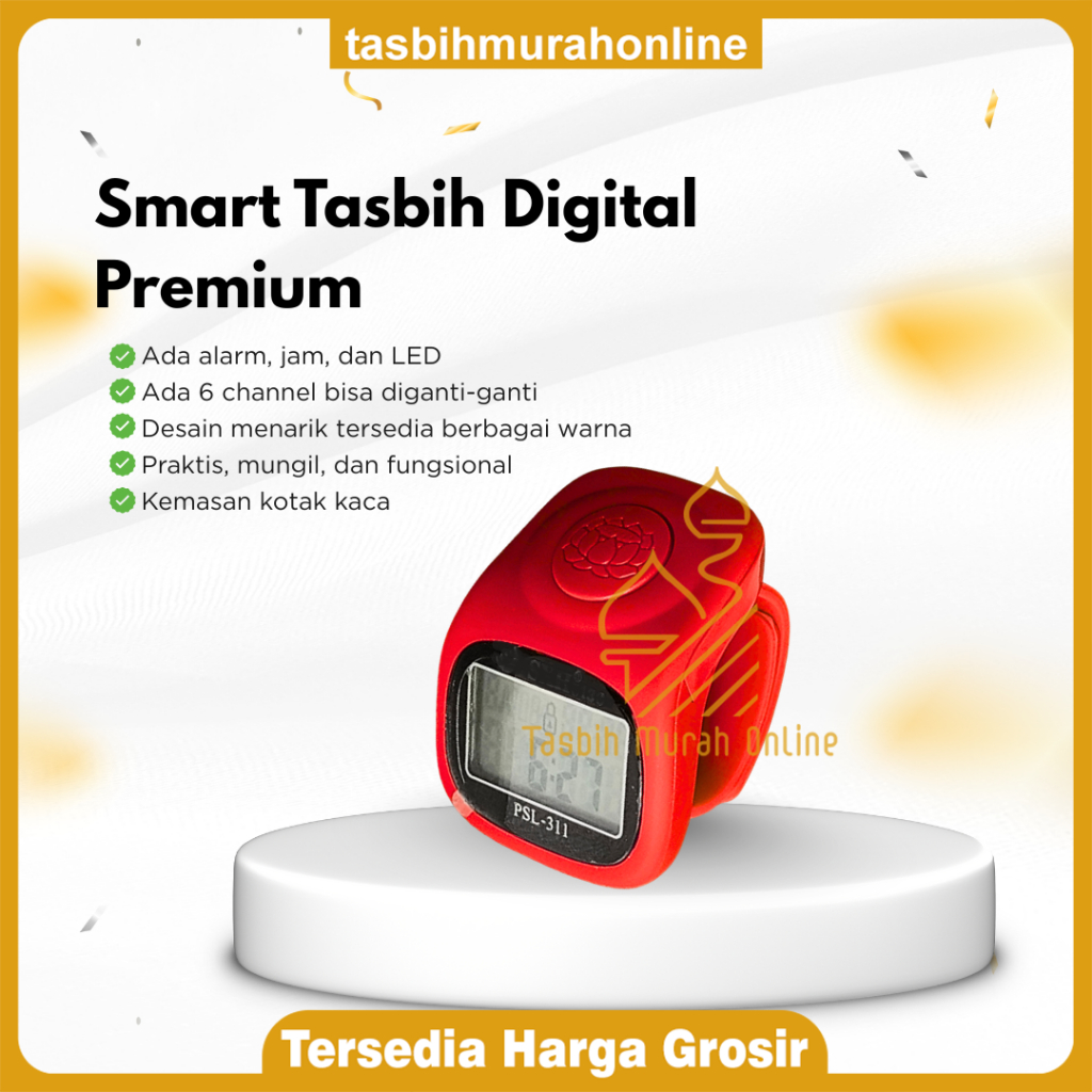 [TMO] SMART TASBIH DIGITAL PREMIUM 6 CHANEL + ALARM FLEKSIBEL + LED + JAM
