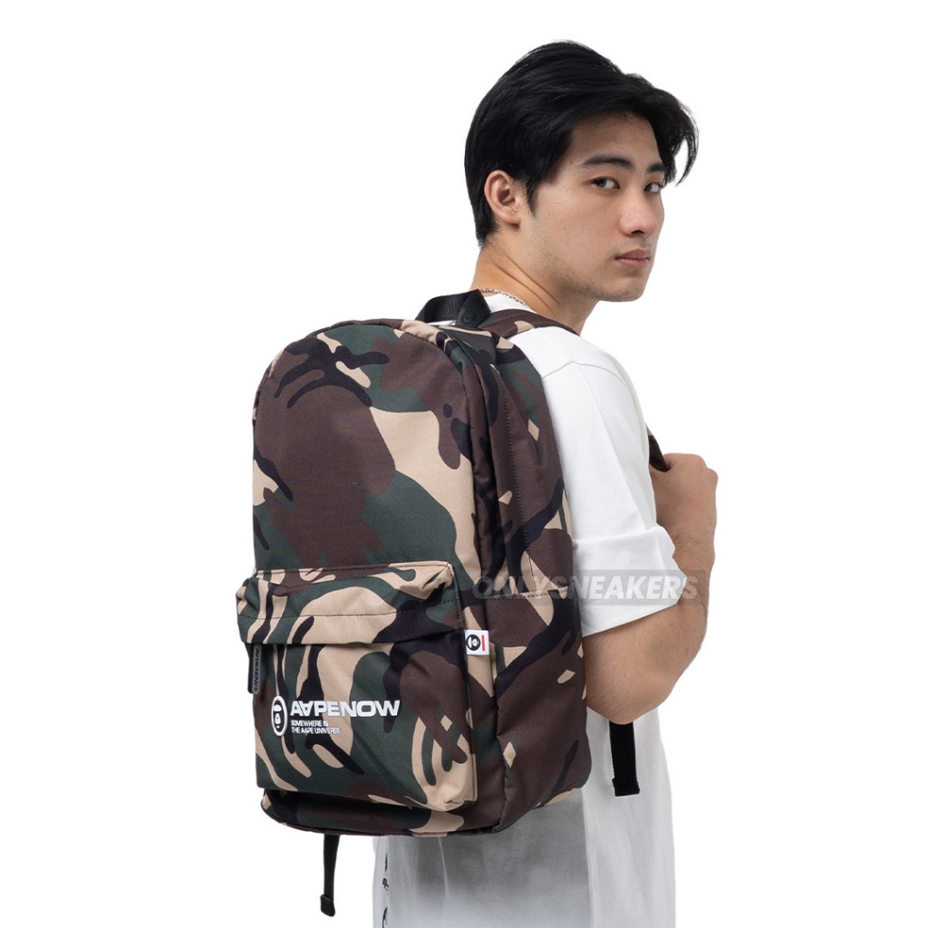 AAPE NOW CAMO GREEN BACKPACK