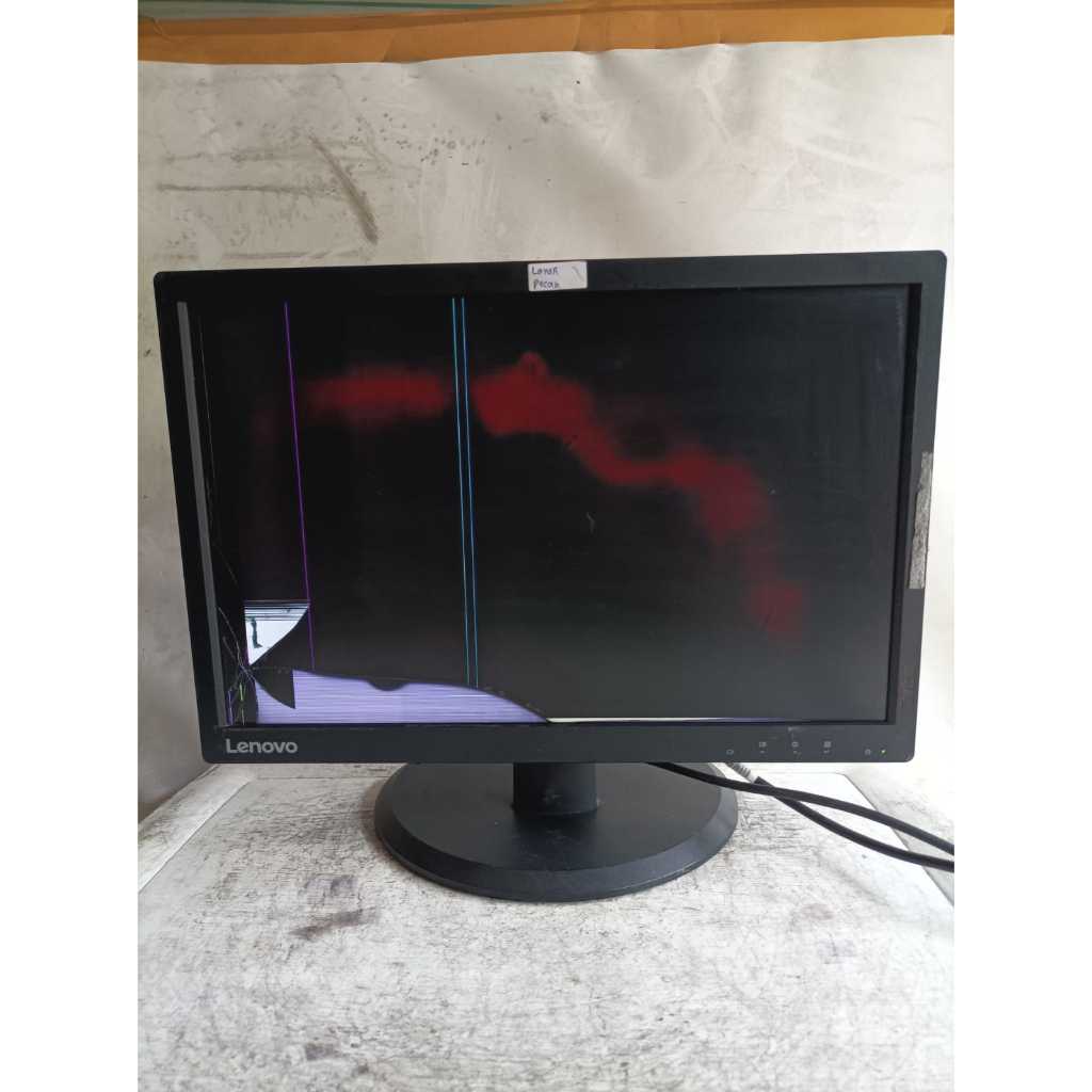 lcd monitor lenovo e2054a kondisi nyala layar pecah