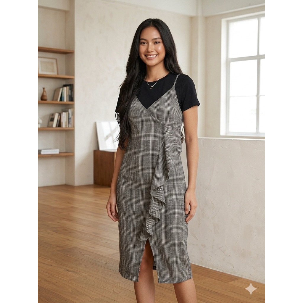 Overall Dress Tartan Premium