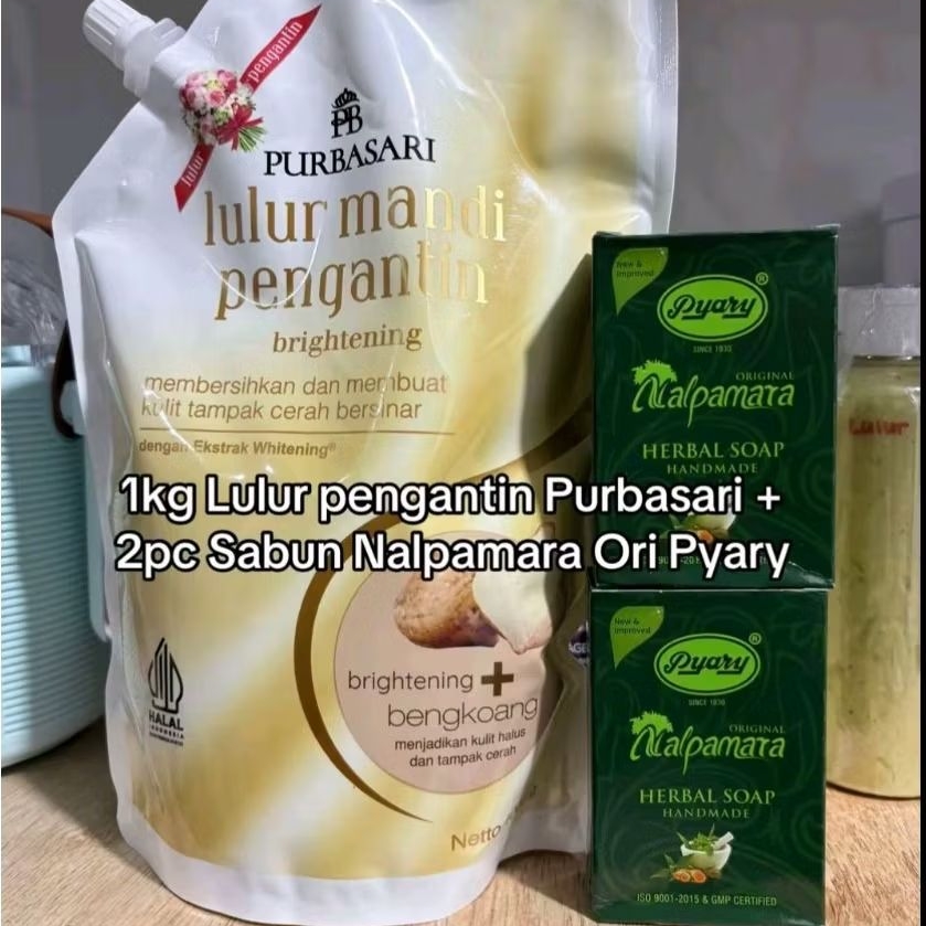 Paket Bundling SabunLulur (Lulur purbasari Pengantin & Nalpamara Pyary Ori)