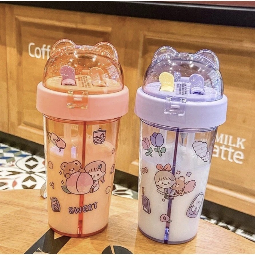 Duet Couple Bottle Travel Botol Minum Duet Use Bottle Dua Sisi - Botol 2 sisi - seo