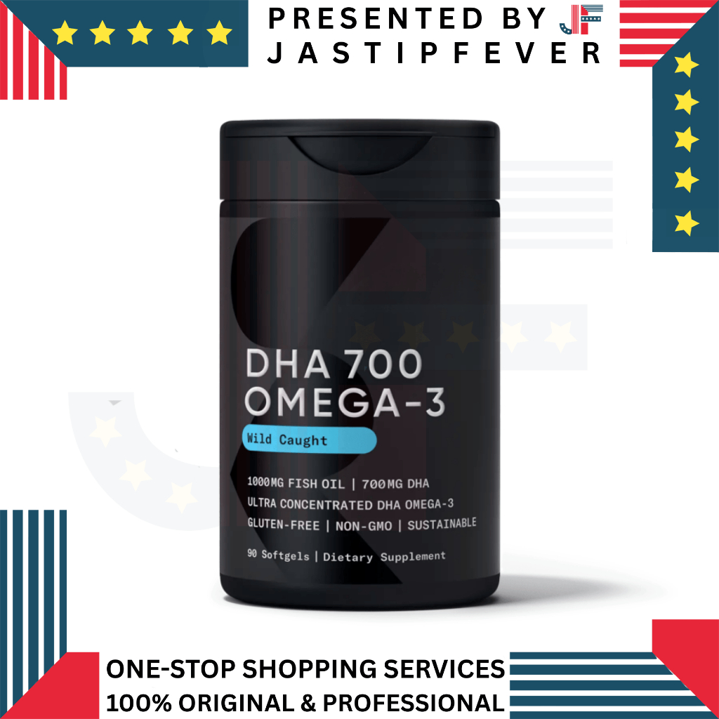 JF x SR Sports Research DHA 700 MG OMEGA 3 | 1000MG Fish Oil / 1000mg Algae Oil VEGAN | NON GMO GLUT