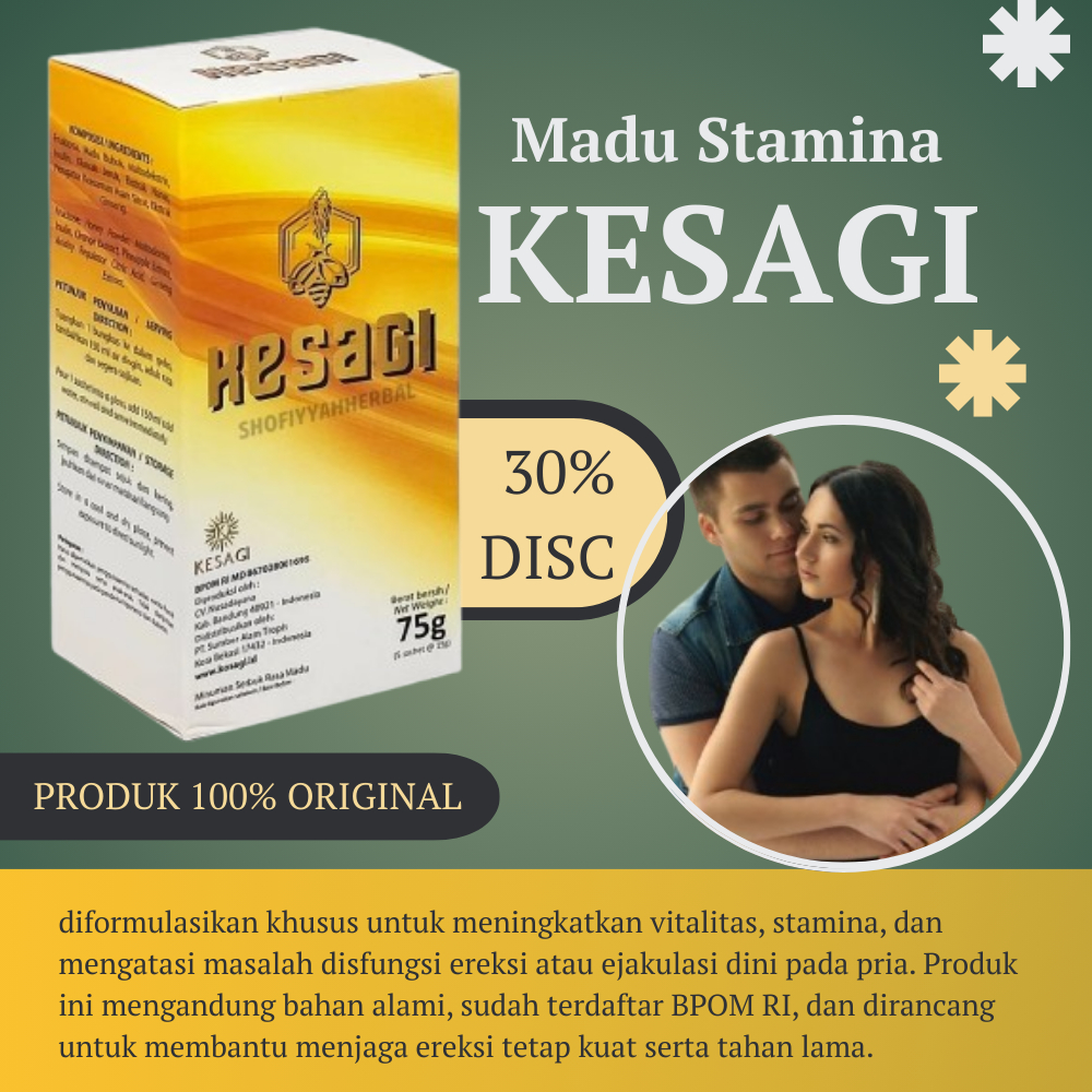 Kesagi Herbal Stamina Pria Madu Alami 5 Sachet