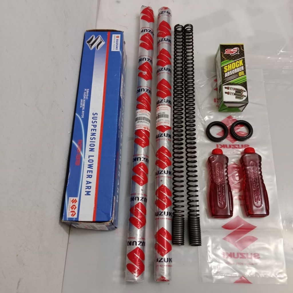 Shock depan komplit thunder 125 2004-2015 shock+per+seal+oli thunder