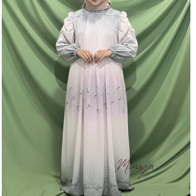 Gamis Wanita Set Hijab Syari/ Gamis Cewek Model Terbaru 2025 Bahan Ceruti / Ceruty Premium Baju Musl