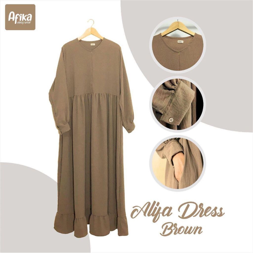 [SALE] Gamis Homedress AFIKA Daily Dress Crinkle Airflow Premium