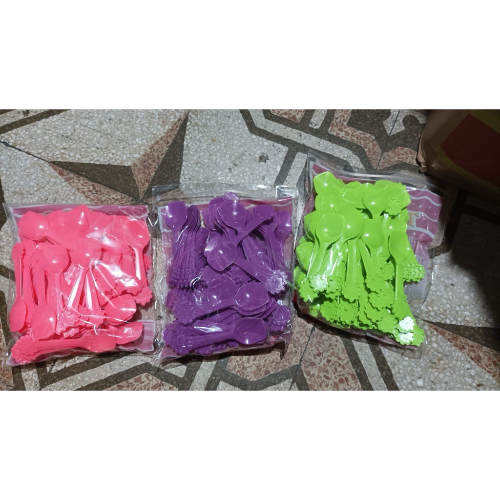SENDOK JELLY TIP TOP // SENDOK PLASTIK JELLY // SENDOK JELLY WARNA WARNI // SENDOK PUDDING // SENDOK