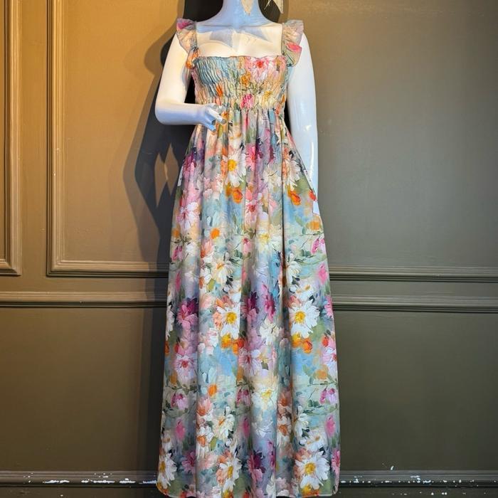 Dress Rayon Premium / Daster / Melar / Karet / Bunga-Bunga / Flower  / Bumil / Busui