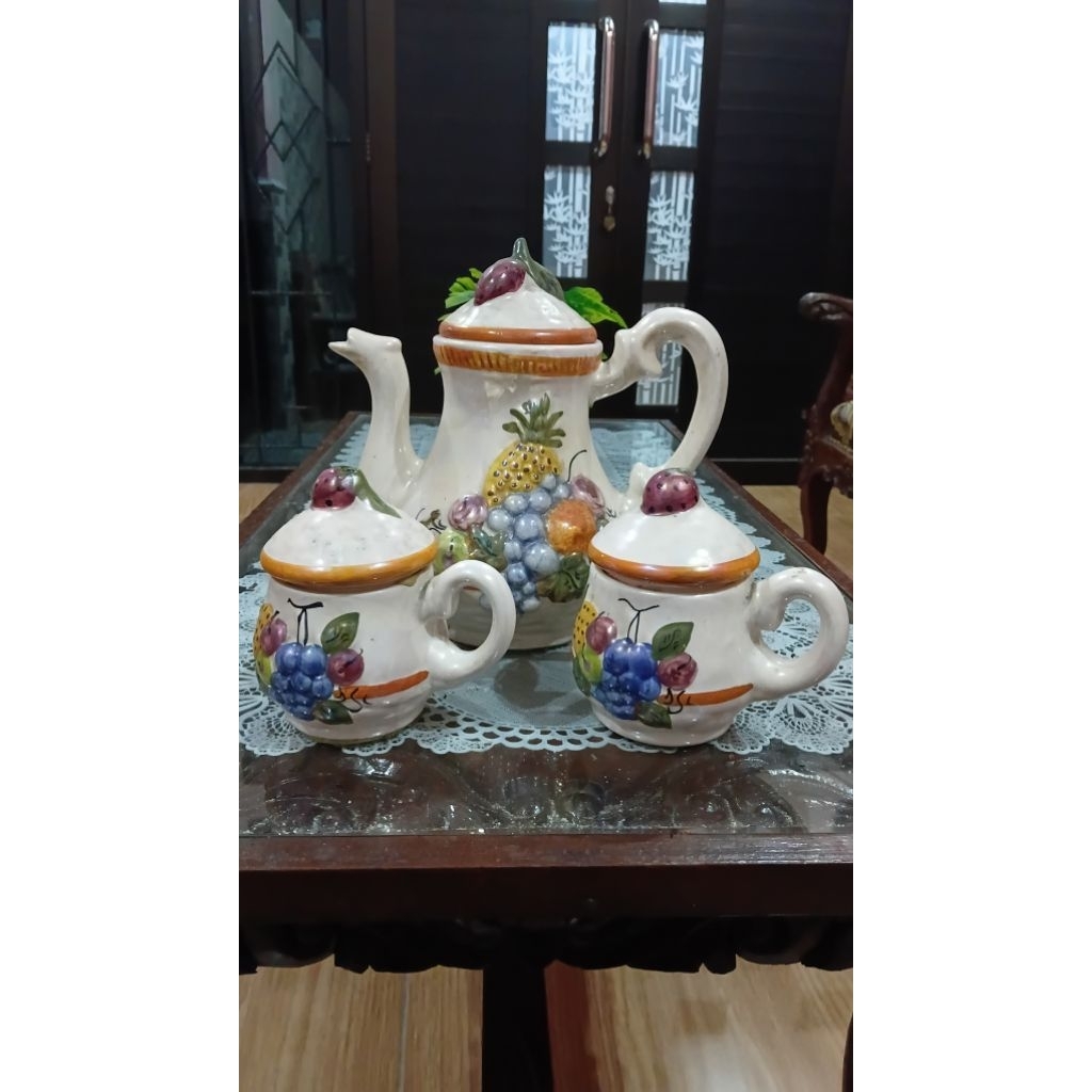 teko keramik set hiasan teko pajangan teko keramik