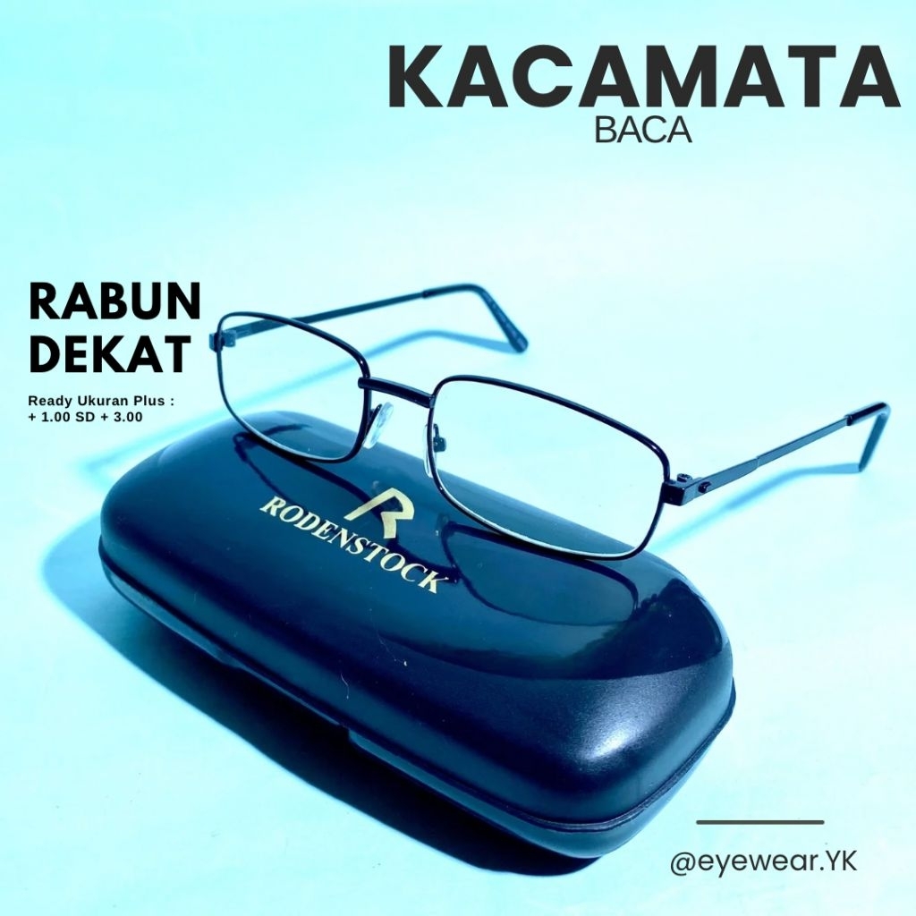 HY278 Kacamata Baca Lensa Plus +1.00 s/d +3.00  Frame Ringan Unise