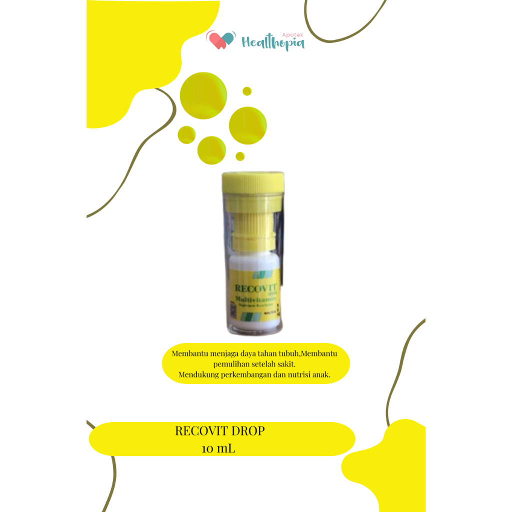 RECOVIT Drops 10ml Multivitamin Bayi Vitamin A D Vitamin B Dosis 6 Tetes/Hari