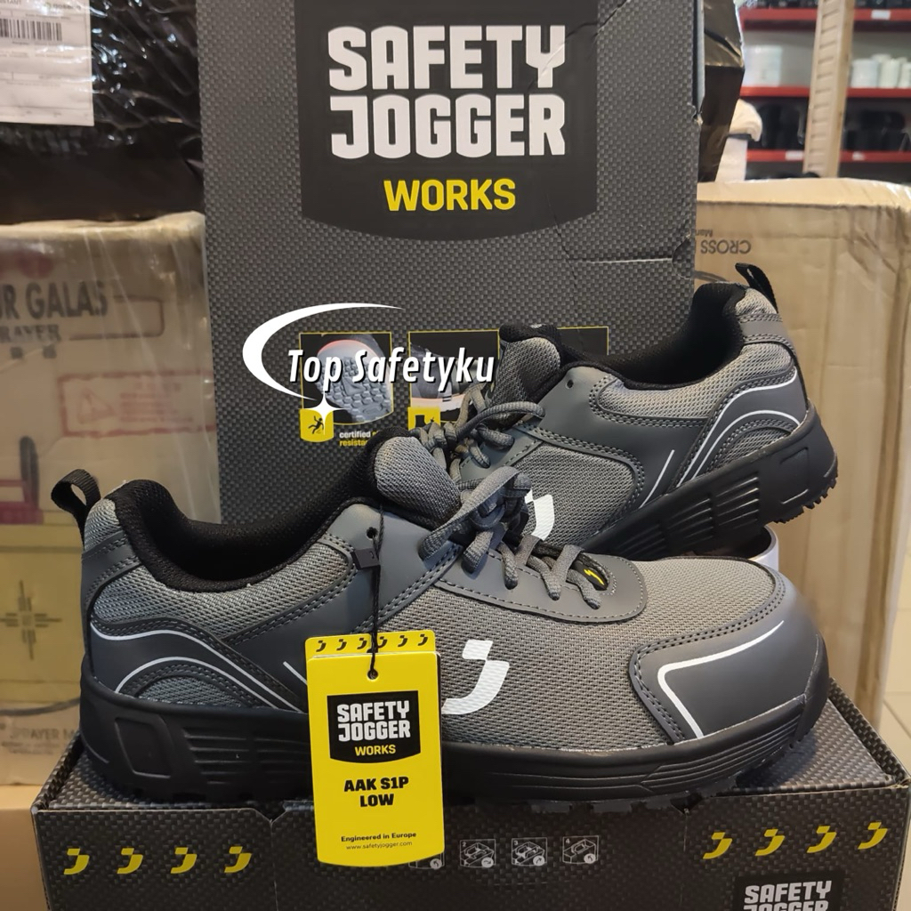Sepatu Safety Jogger AAK SIP LOW Grey Asli Promo