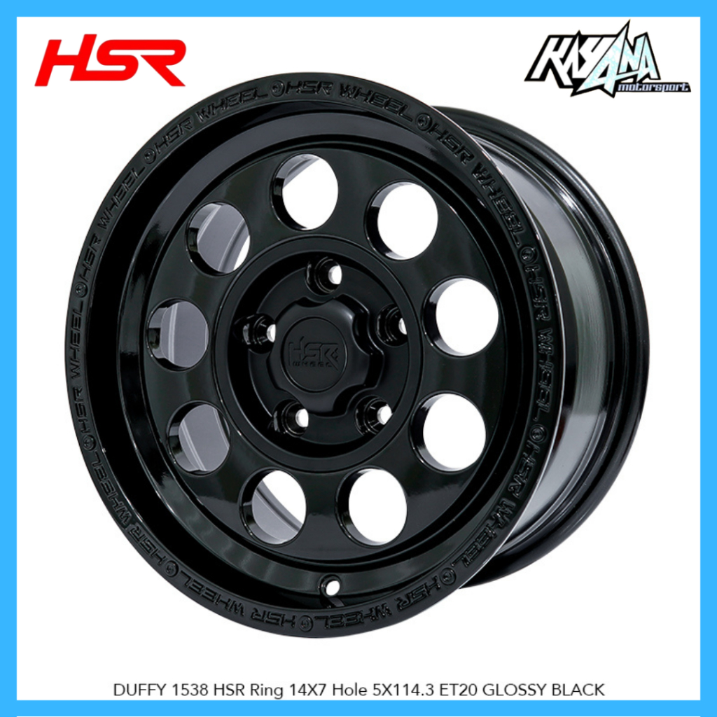 Velg Mobil Offroad R14 Velg HSR DUFFY Baut 5x114,3 Untuk Grandmax New Carry Luxio dll