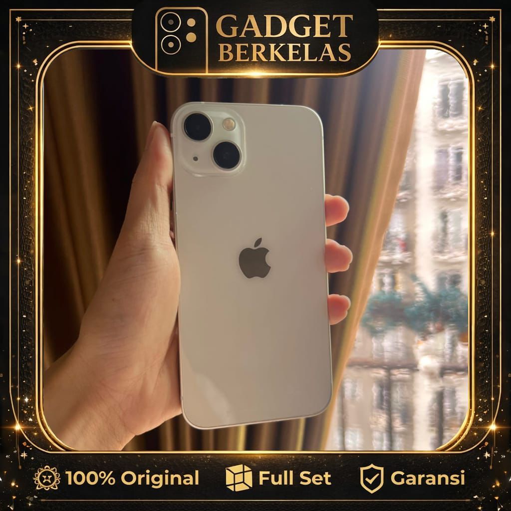 IPHONE 13 128GB STARLIGHT MULUS 100% NO MINUS FULLSET ORIGINAL APPLE - STARLIGHT, 128GB / GARANSI 30
