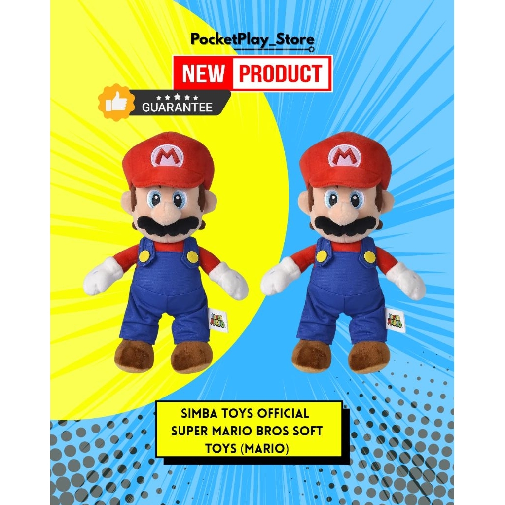 Simba Toys Official Mario Bros Soft Toys - Mario