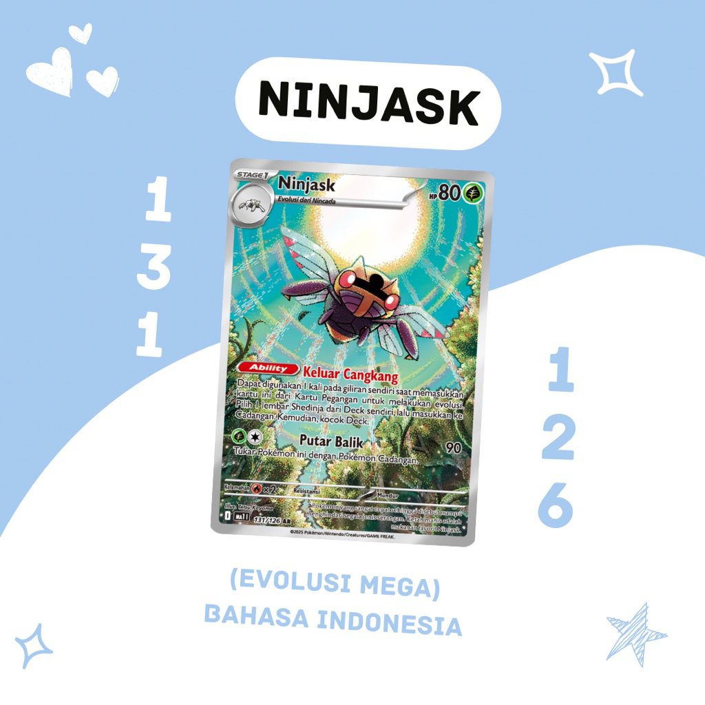 Ninjask AR MA1 131/126 Pokemon TCG Indonesia
