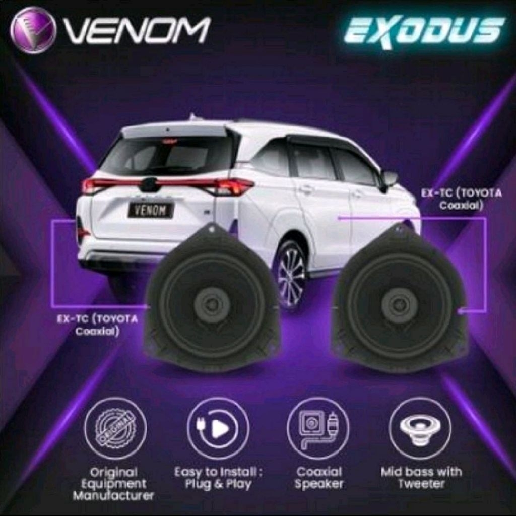 VENOM Speaker Coaxial EXODUS EX-TC(TOYOTA/HONDA)  Car audio