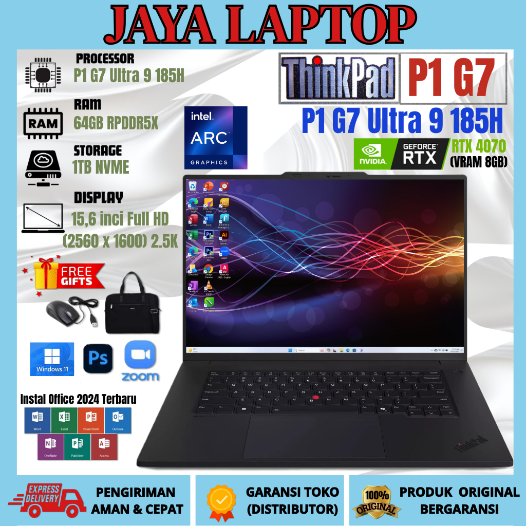 LAPTOP LENOVO P1 G7 , G6 , G5 , G4 , G2 . G1 Core i9 Gen13 TOUCHSCREEN NVIDIA LAPTOP CPU SPEK TINGGI