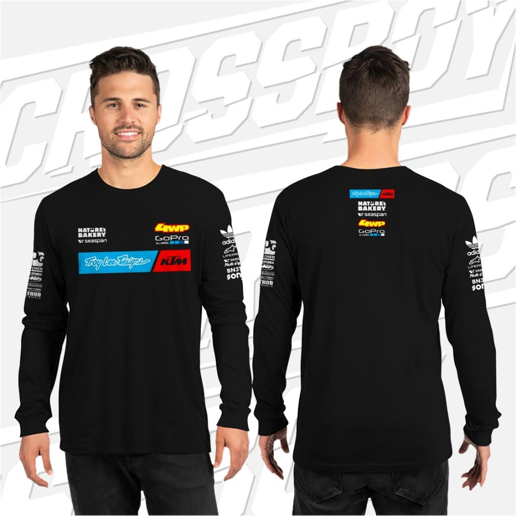 Kaos Lengan Panjang Ktm Gopro Racing Katun Combed 24s Sablon Plastisol Pria Wanita Multiwarna