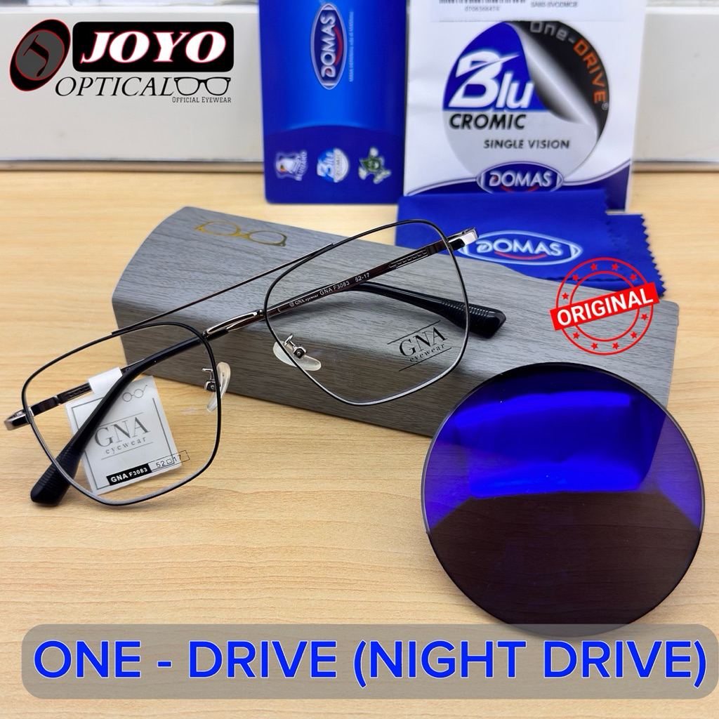 KACAMATA TITANIUM BLUECROMIC ONE DRIVE PRIA WANITA [ Photocromic Blueray  Bluecromic  Night Drive Do