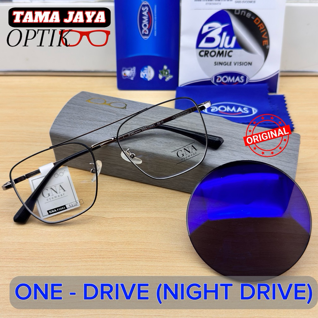 KACAMATA TITANIUM BLUECROMIC ONE DRIVE PRIA[ Photocromic Blueray  Bluecromic  Night Drive Domas Orig