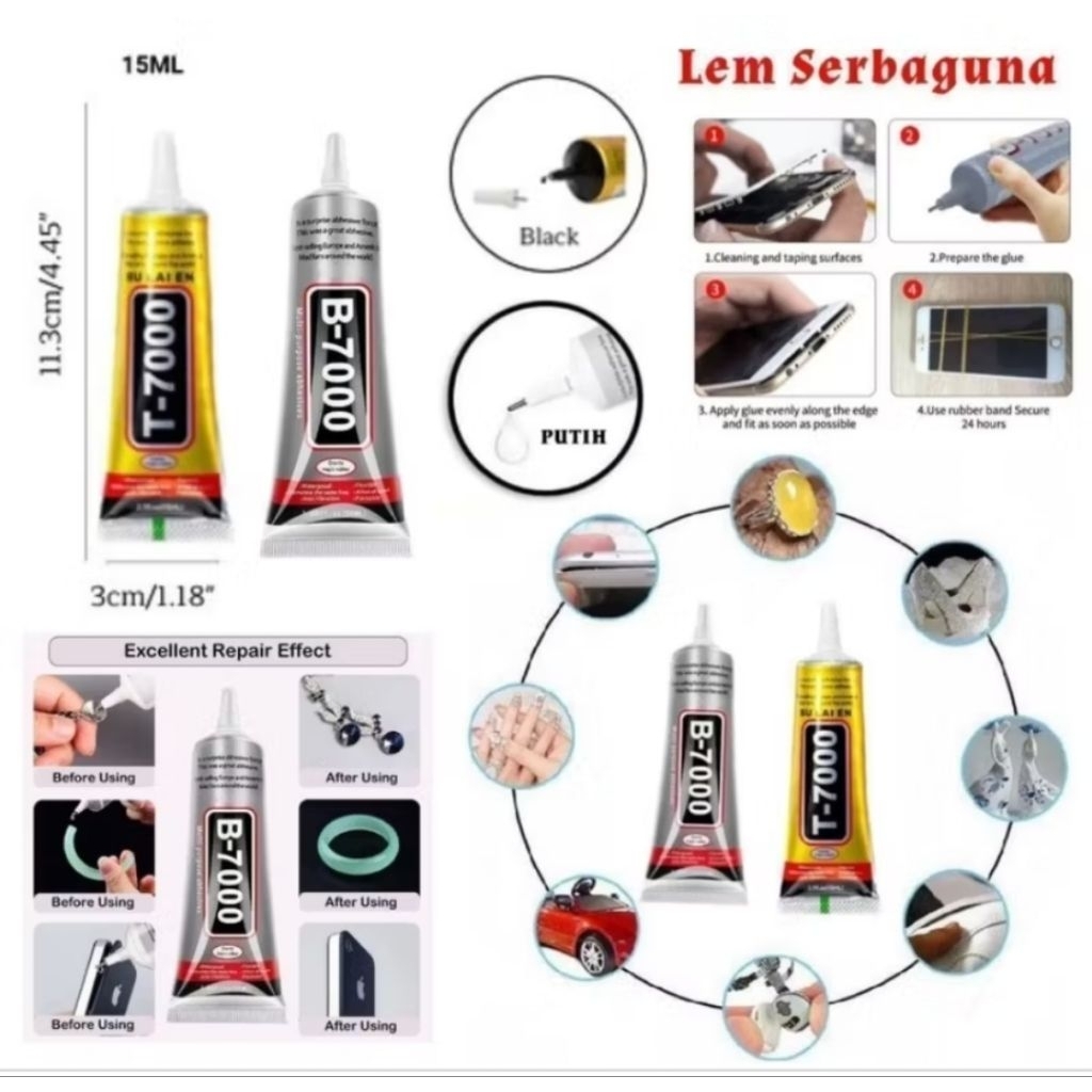Lem LCD Touchscreen Lem Sambungan 15ML T-700 Warna hitam