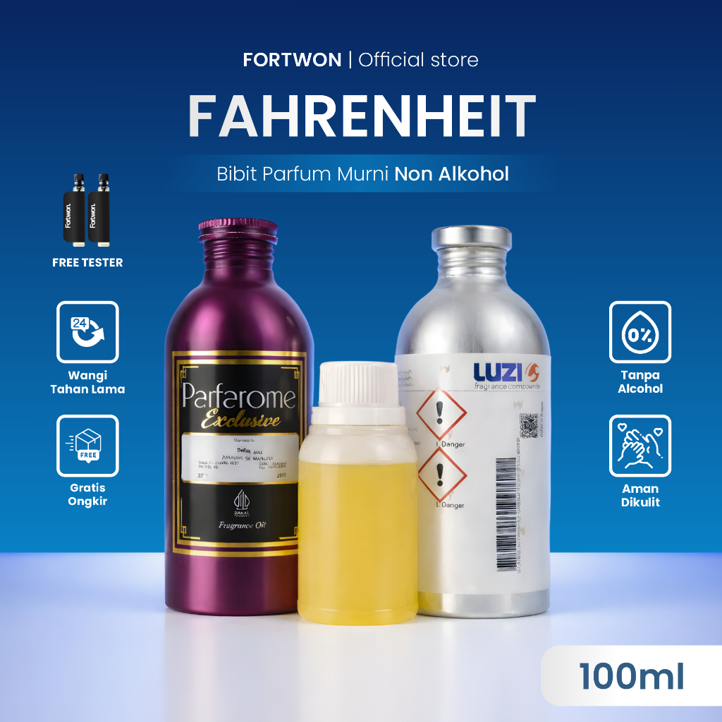FAHRENHEIT - Bibit parfum murni non alkohol wangi tahan lama - Tanpa campuran alkohol