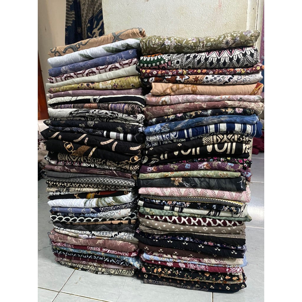 KAIN RAYON VISCOSE PREMIUM MOTIF POTONGAN 2yard UP / KAIN TERBARU / KAIN MOTIF RAYON /RAYON MOTIF BU