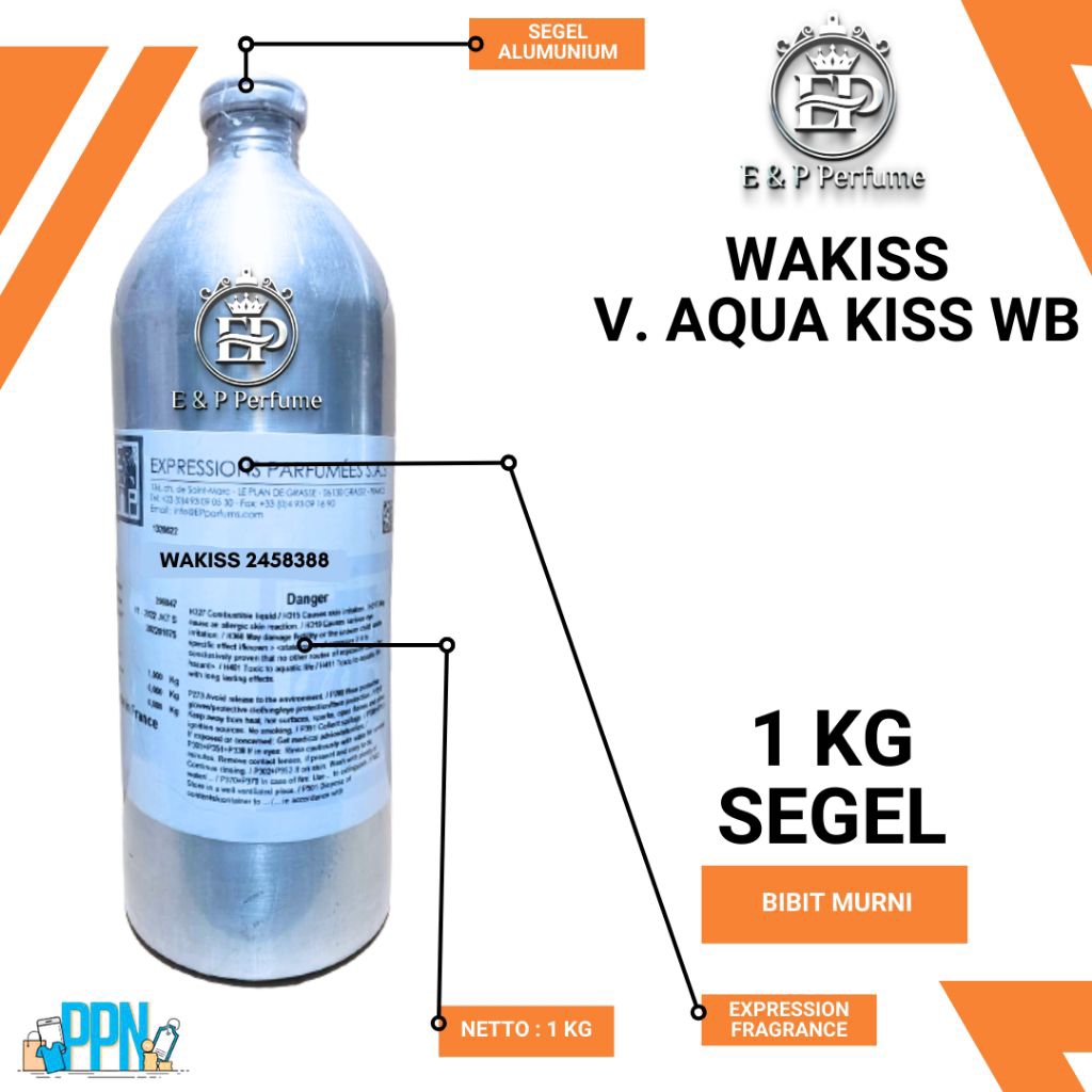 Bibit Parfum by Expression - Wakiss | V. Aqua Kiss WB Kemasan 1 Kg Segel