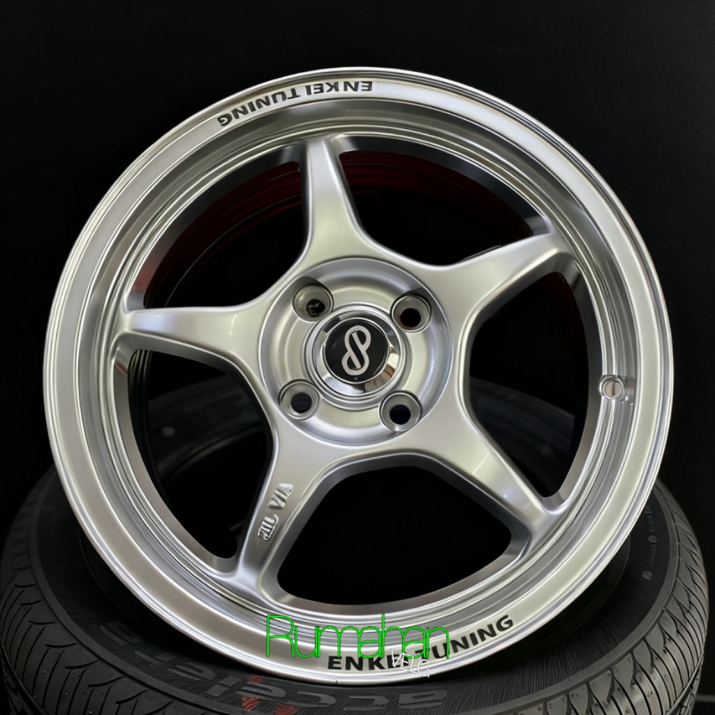 velg enkei tulang ring 15 lebar 6,5 et 42 velg mobil r15 velg racing agya ayla swift fronx brio jazz