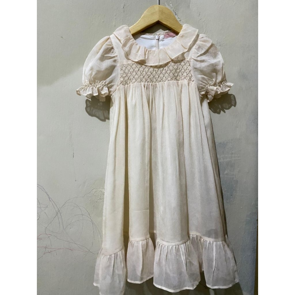 preloved smocked dress 2 3 tahun