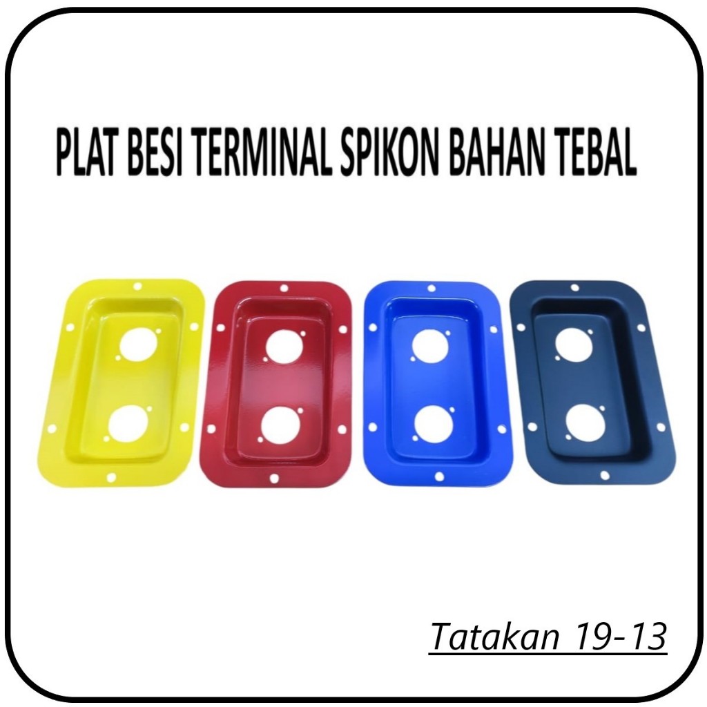 Pelat Tatakan Terminal Speaker Speakon - Plat Terminal Speakon Cekung 2 Lubang