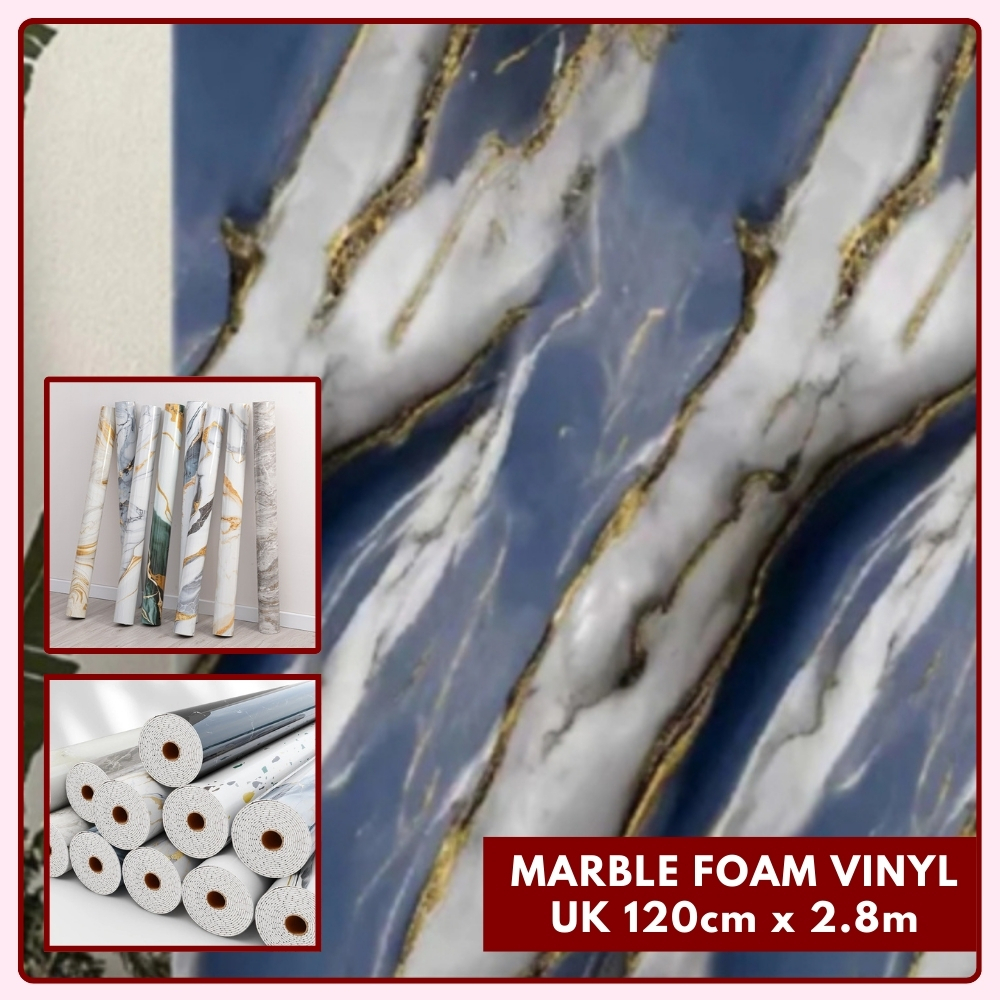 Wall Sticker Dinding Walpaper Busa Dinding Dekorasi Kamar Motif Marmer Marble Foam Vinyl Premium