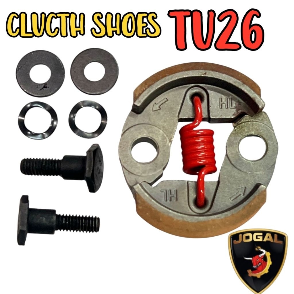 TU26 Clutch shoes kain kampas klos rem komplit baut mesin semprot hama 2tak tipe 777 767 Tanika