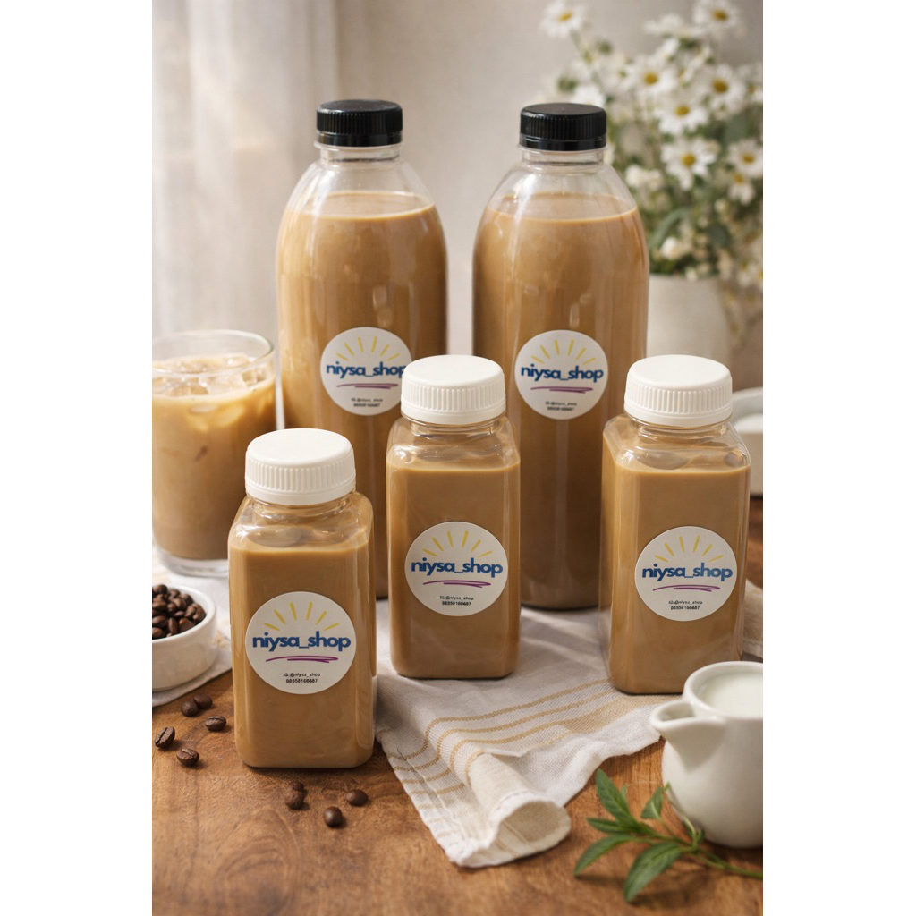 Kopi Susu Gula Aren Fresh botol 250 ml | Kopi Susu Botolan Creamy | Minuman Kopi Kekinian Niysa Shop